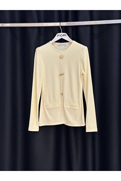 FioriModa Μακρυμάνικη μπλούζα με αξεσουάρ Drapeli Sun