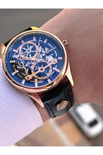 Raymond Special Leather Cord for Engagement and Grooms 2 Years Warranty Automatic Men's Wristwatch+Bracelet Rmd.M6