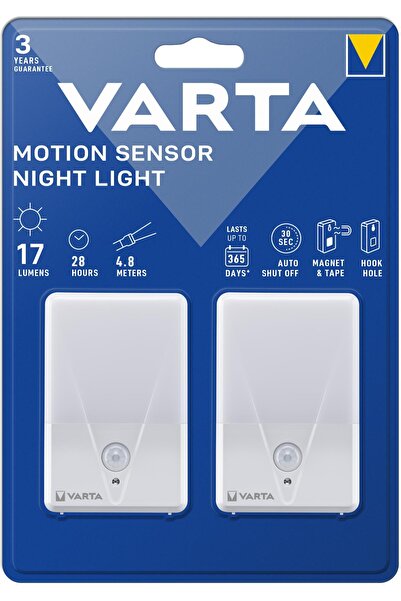 Genel Markalar Hareket Sensörlü Gece Aydınlatması, 2'li Set, Beyaz Renk, Prat...