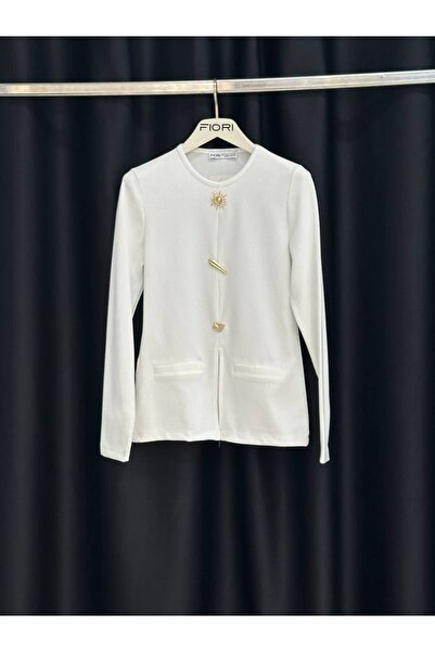 FioriModa Довгорука блузка з драпіруванням і сонячними аксесуарами