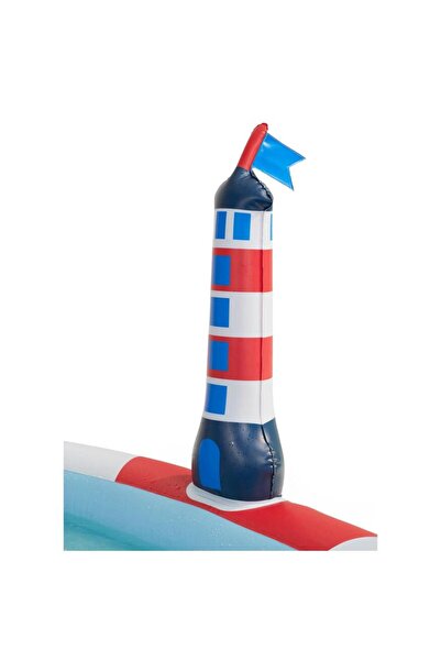 Swim Essentials Inflatable Play Pool with Whale Fountain and Slide 210cm