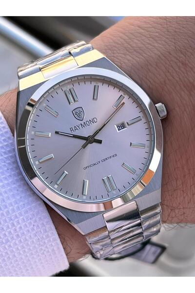 Raymond Special Steel Cord for Engagement and Grooms 2 Years Warranty 5 Atm Men's Wristwatch+Bracelet Rmd.25