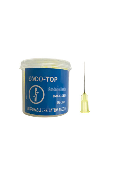 Ditok Dental Disposable İrrigasyon İğnesi Endo Top 0.3X25mm Çift Delikli 50 Li