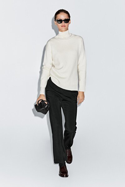 Massimo Dutti Dikiş detaylı krepe pantolon