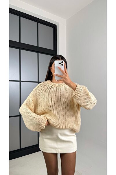 Gaus سترة محبوكة كريمية اللون GAUS-00129