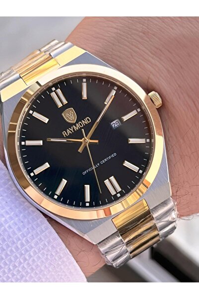 Raymond Special Steel Cord for Engagement and Grooms 2 Years Warranty 5 Atm Men's Wristwatch+Bracelet Rmd.27