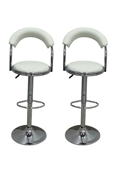 smart home طقم كرسي بار من قطعتين - كرسي مرتفع دوار للمطابخ والمقاهي - مقعد ق...