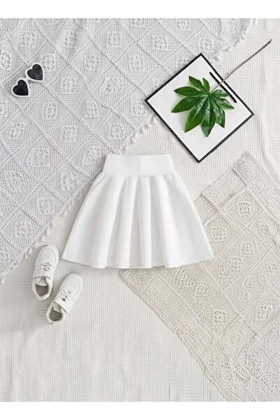 CARABO MODA Mini rochie evazată pentru fetiță talie înaltă (tabelul cu mărimi disponibil în fotografie)