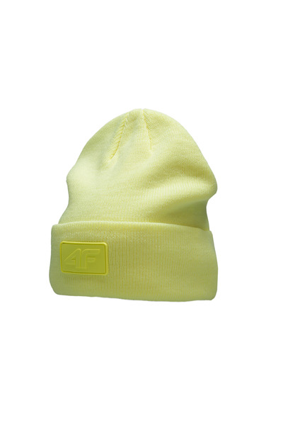 4F winter beanie cute children's yellow lime neon acrylic warm