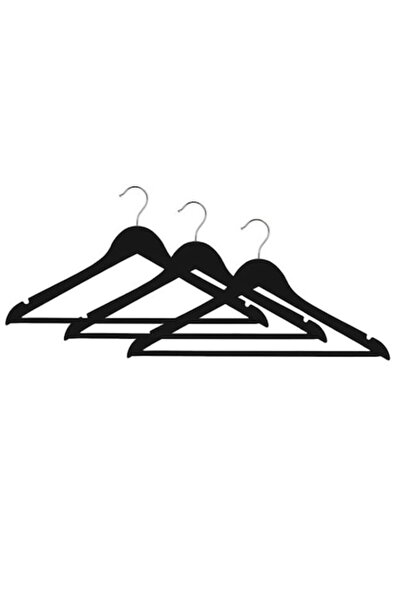 Wonderland Set 3 umerașe din lemn, negre, 44,5 cm