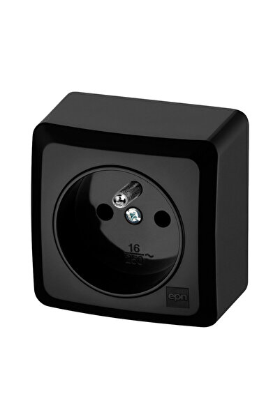 Other Priză BERG neagră, montată pe suprafață, 2 buc., IP20