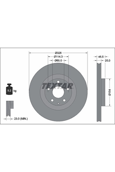 TEXTAR Disc Frana Mazda Mx-30 Mazda (Changan) Cx-30