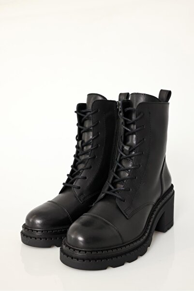 5in1Canpolat Black High-Top Boots 24428