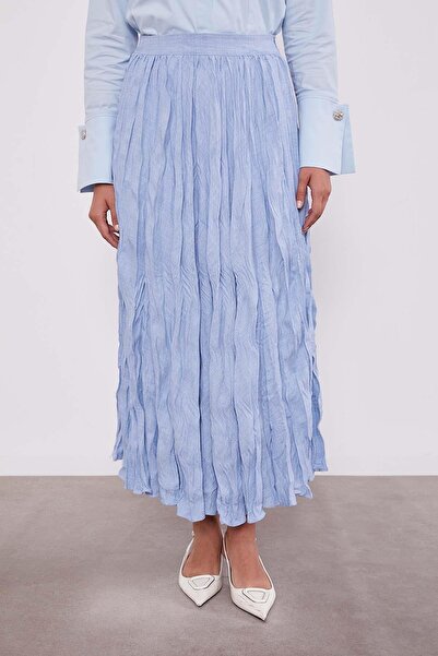 Levidor Baby Blue Crinkled Model Skirt