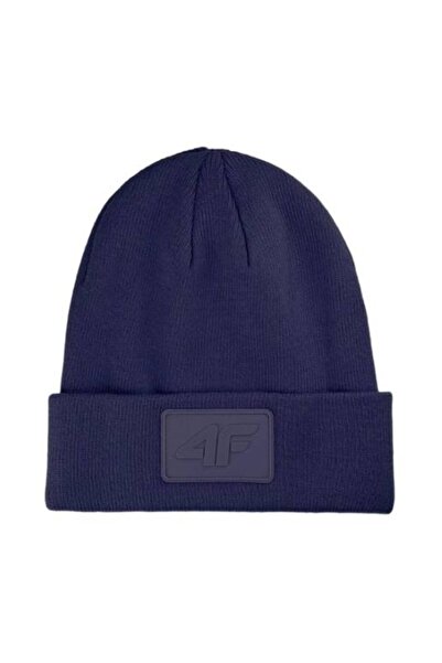 4F Unisex winter beanie U433 navy blue universal size