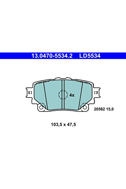 Ate Set Placute Frana Frana Disc Lexus Lbx/Nx 2/Ux Toyota Highlander/Rav 4 5/...