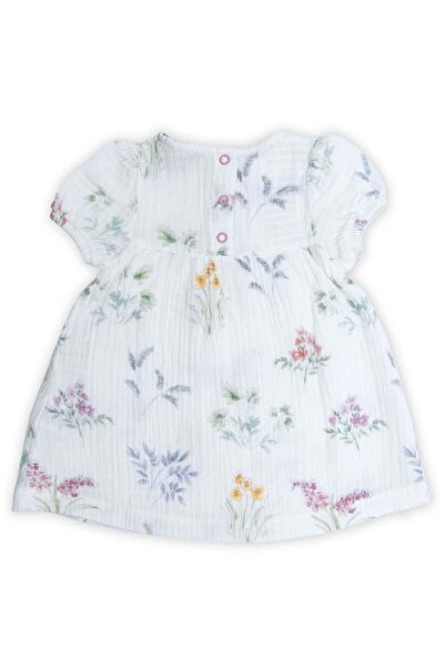 Ozmoz By Mukadder Özden 100% Cotton Floral Print Summer Baby Dress