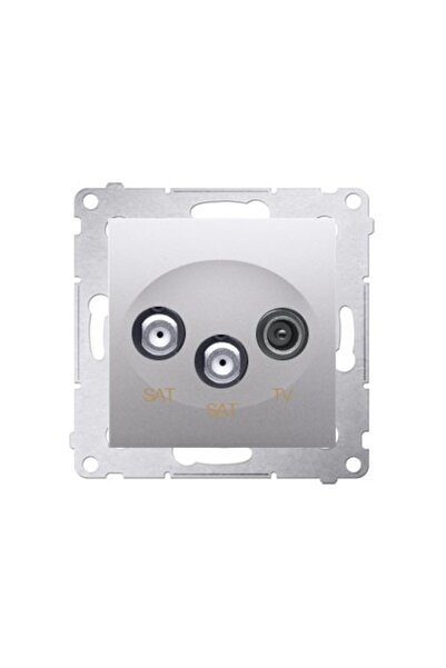 Other Priză satelit dublă Simon54, argintiu mat, RTVSATSAT