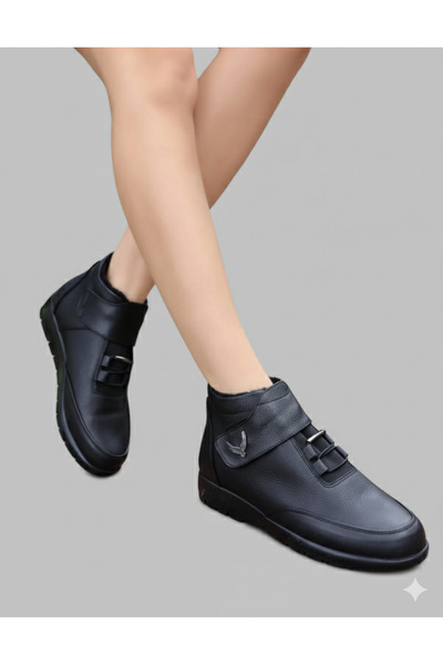 Ramer Cizme de damă din piele naturală cu velcro