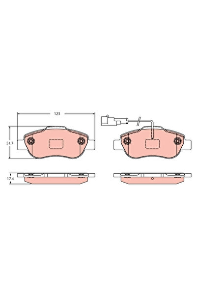 TRW Set Placute Frana Frana Disc Ford Ka 2008-2016