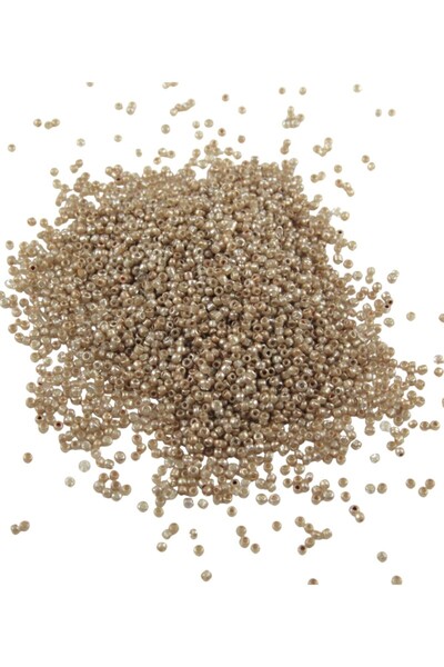 Serhat Aksesuar ve El İşçilik خرز ذهبي عتيق مطلي بالرمل 08 بحجم 3 مم (90 جرام)