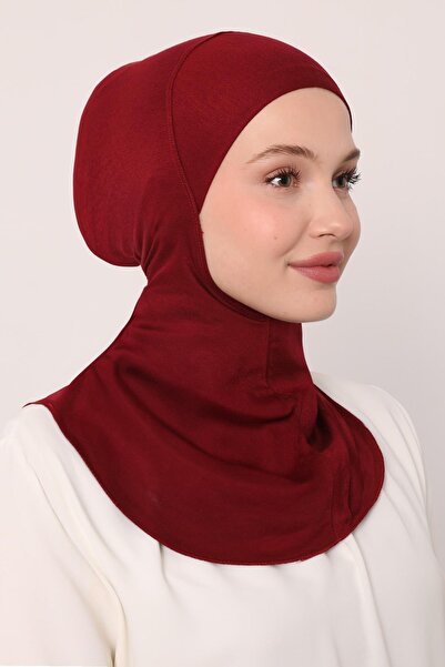 Levidor Burgundy Hijabchi Neck Collar Bonnet