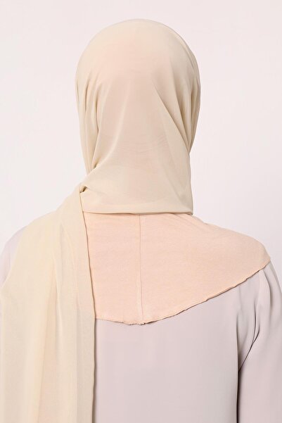 Levidor Μπεζ μεγάλο σάλι από σιφόν χιτζάπ