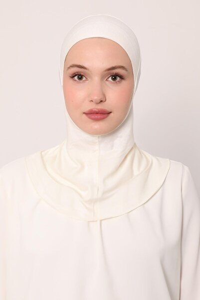 Levidor Cream Hijabchi Bonnet with Neck Collar