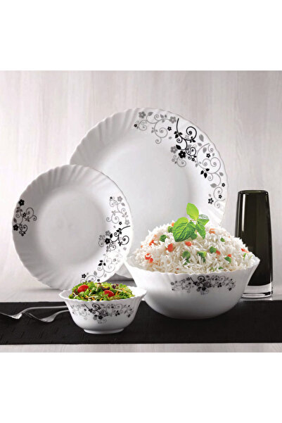 Laopala Diva LaOpala Classic 20 Pcs Dinner Set Mystrio Black – Opalware Plates & Bowls