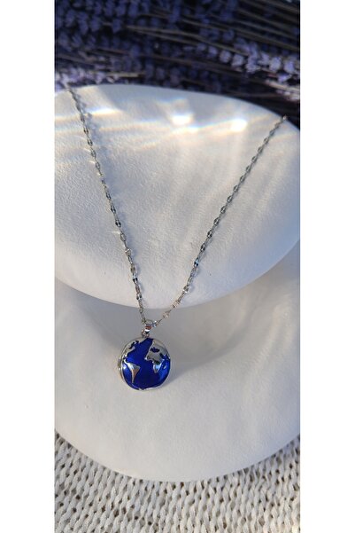 Butik Dünya Detaylı Çelik Kolye