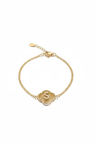 Çgk Çiğdem Gürel Kuyumculuk Yoncalı S Harf Altın Bilezik