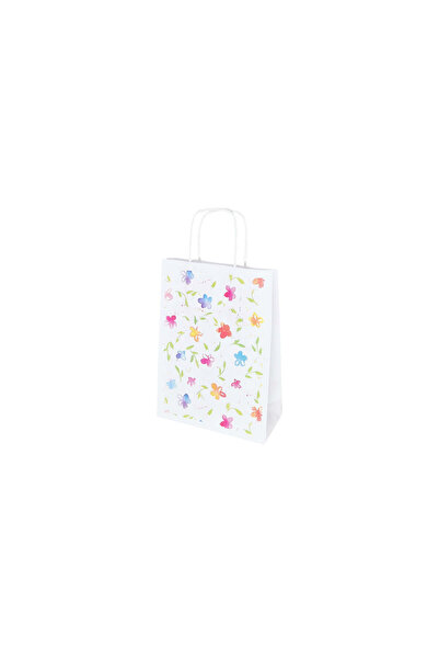 Papette Set of 10 Kraft Paper Bags with Pattern 13 Floral 18 x 24(H) x 7cm