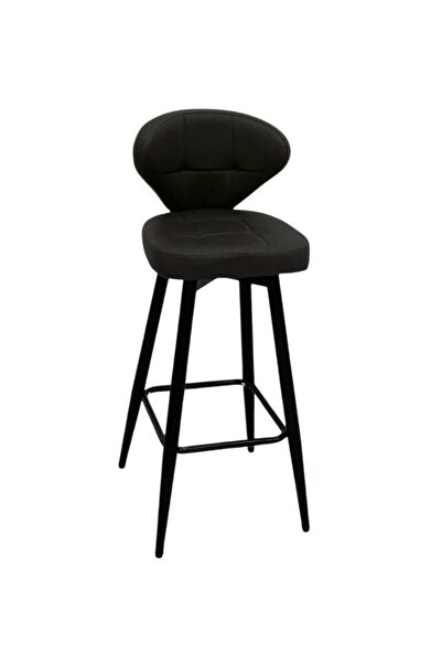 smart home Fixed café chair with sturdy iron legs and a comfortable padded seat – 45x45x77cm