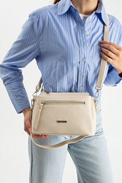 H&D COLLECTİON حقيبة كتف وحقيبة كروس مبطنة بـ 7 أقسام و2 حزام مناسبة للاستخدام اليومي