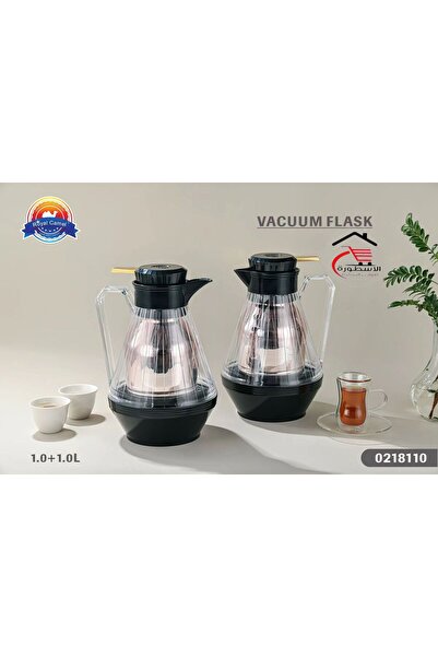 royal_camel 1+1 liter transparent tea and coffee thermos set