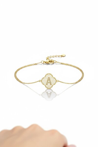 Çgk Çiğdem Gürel Kuyumculuk Yoncalı A Harf Altın Bilezik