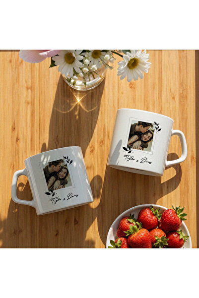 Hediyesepeti Fotoğraf ve İsim Baskılı Hediye Porselen Kahve - Çay Kupa Bardak