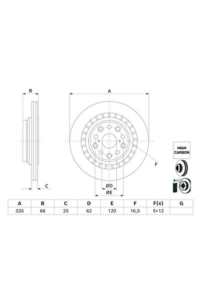 Bosch Disc Frana Lexus Ls Toyota Mirai