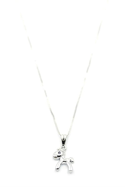 Royaleks قلادة على شكل حصان من القطيفة من ليتاتريند - فضي