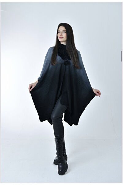 Ciciş Aksesuar PONPONLU PAMUK PANÇO SICAK TUTAN