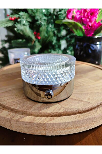 Madame Coco Cleaire Dokunmatik Abajur Gümüş Renk - 8X8X5 cm