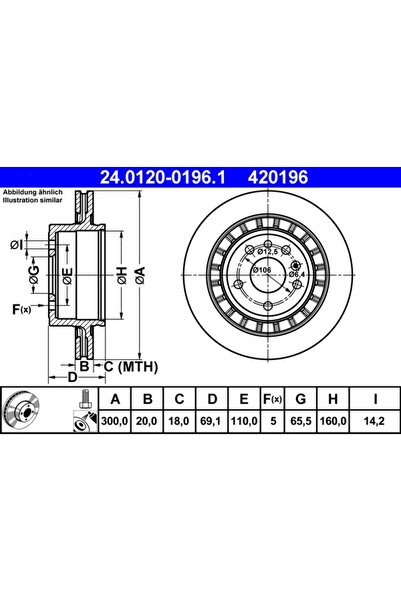 Ate Disc Frana Saab 9-5