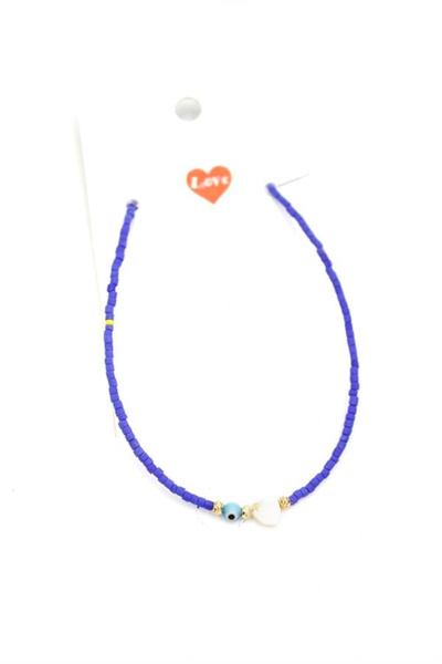 Royaleks Litaetrend Afghan Bead Anklet - Blue