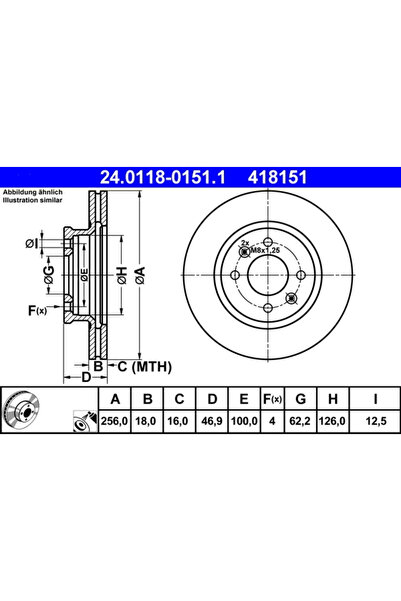 Ate Disc Frana Hyundai I20 1