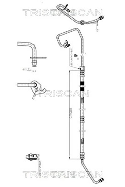 TRISCAN Furtun Hidraulic Sistem De Directie De La Pompa Hidraulica La Caseta ...