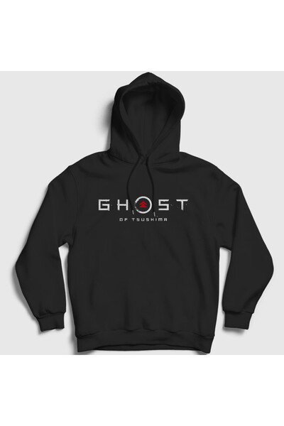 Presmono Φούτερ με κουκούλα Unisex με μαύρο λογότυπο Ghost Of Tsushima 578537tt