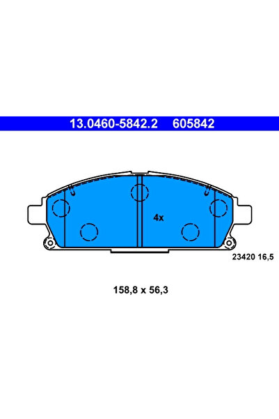 Ate Brake pad set disc brake NISSAN SERENA (C24) 1999-2005