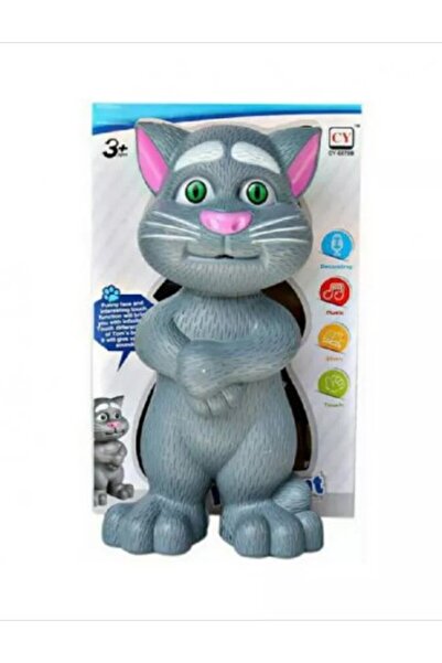 Sale4u Jucărie interactivă - Motanul Talking Tom, râde și toarce, 25 cm