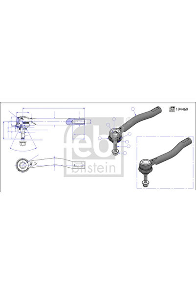 FEBI BILSTEIN Cap De Bara Axa Fata Stanga Nissan Leaf/NV200 / Evalia Bus/NV20...