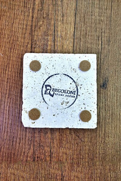 Begoloni Stone Decor Natural Stone Coaster - Mery Christmast Printed 10X10Cm New Year Stone Coasters 493